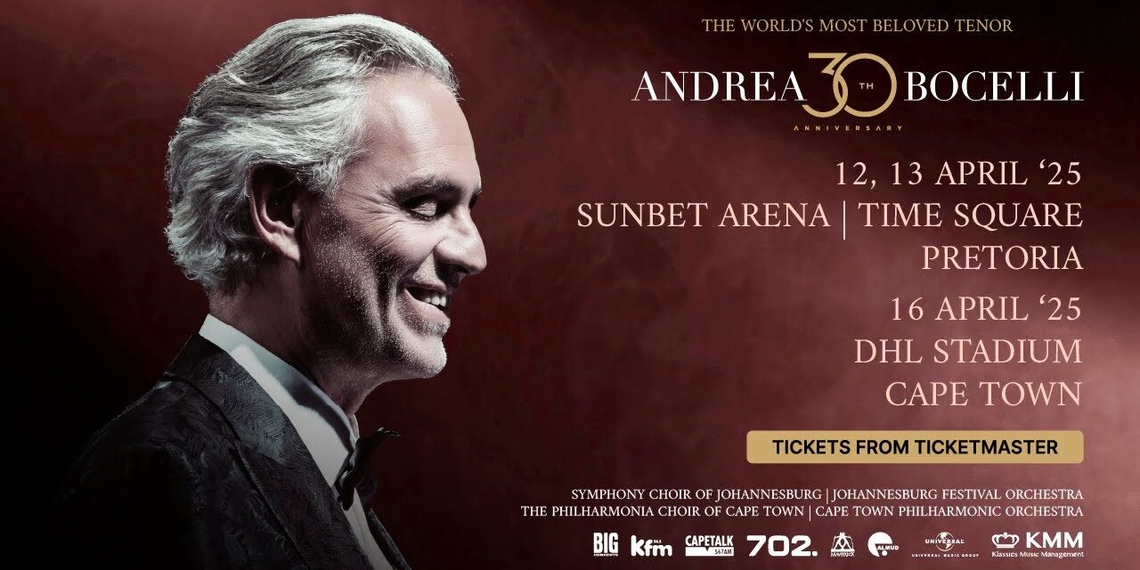 Andrea Bocelli – 30th Anniversary tour SA dates