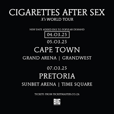 CIGARETTES AFTER SEX BRINGS X’S WORLD TOUR