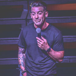 Kevin Fraser performs live at the Barnyard Theatre Pretoria during his Heart of the World comedy tour