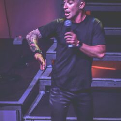 Kevin Fraser performs live at the Barnyard Theatre Pretoria during his Heart of the World comedy tour