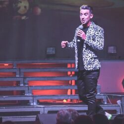 Kevin Fraser performs live at the Barnyard Theatre Pretoria during his Heart of the World comedy tour